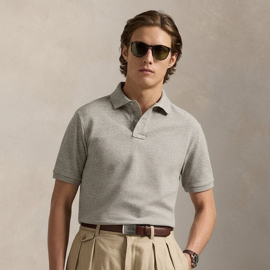 Polohemd mit klassischer Passform und Mesh-Einsatz Edelherr 