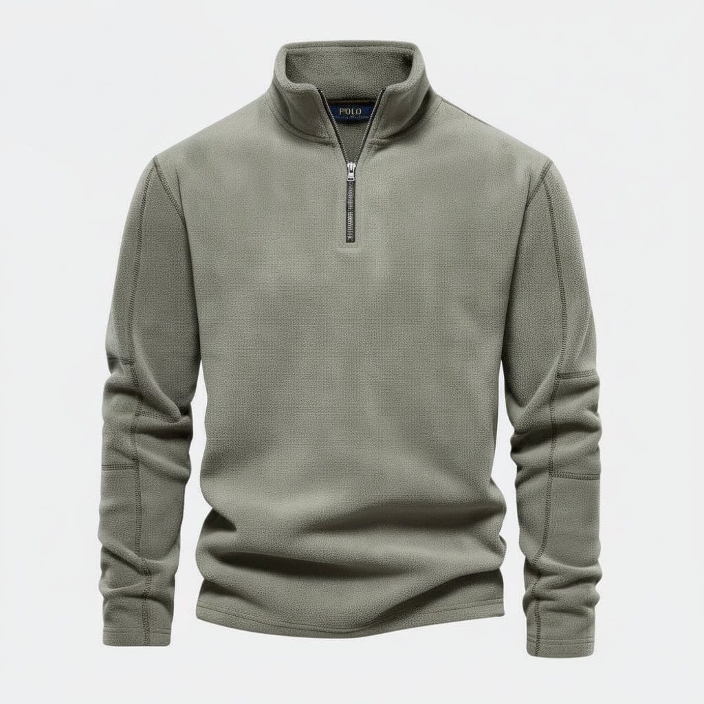 Prestige Zopfmuster-Wollstrickpullover Edelherr Olivgrün S 