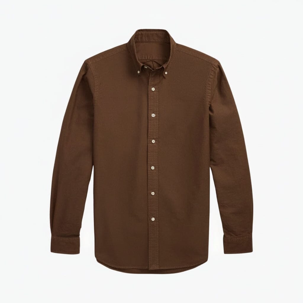 Slim Fit, stückgefärbtes Oxford-Hemd Edelherr Gewachsen S 