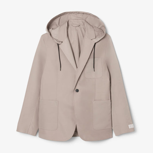 Twill Blazer mit Kapuze Edelherr Grau S 