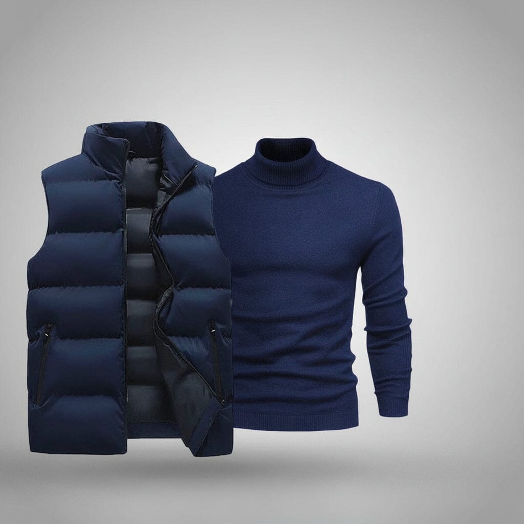 Weste + exklusiver Gratis-Pullover (ABVERKAUF) Luxttier Blau Blau M