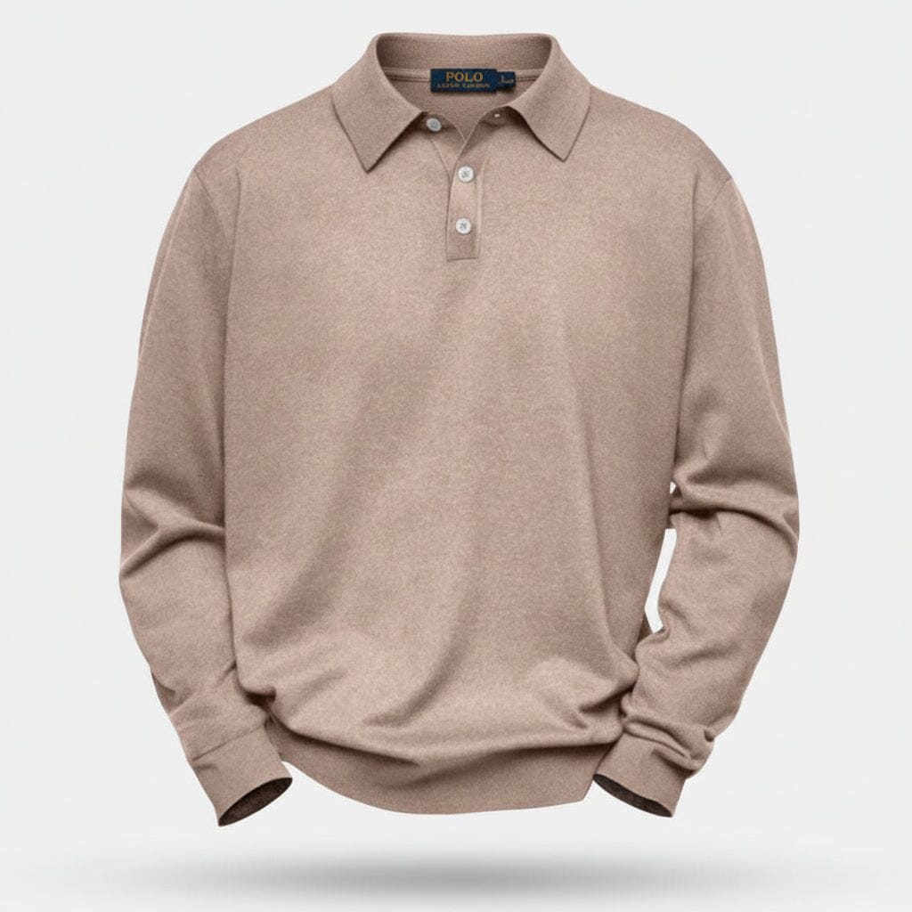 Zopfmuster-Wollstrickpullover Edelherr Beige S 